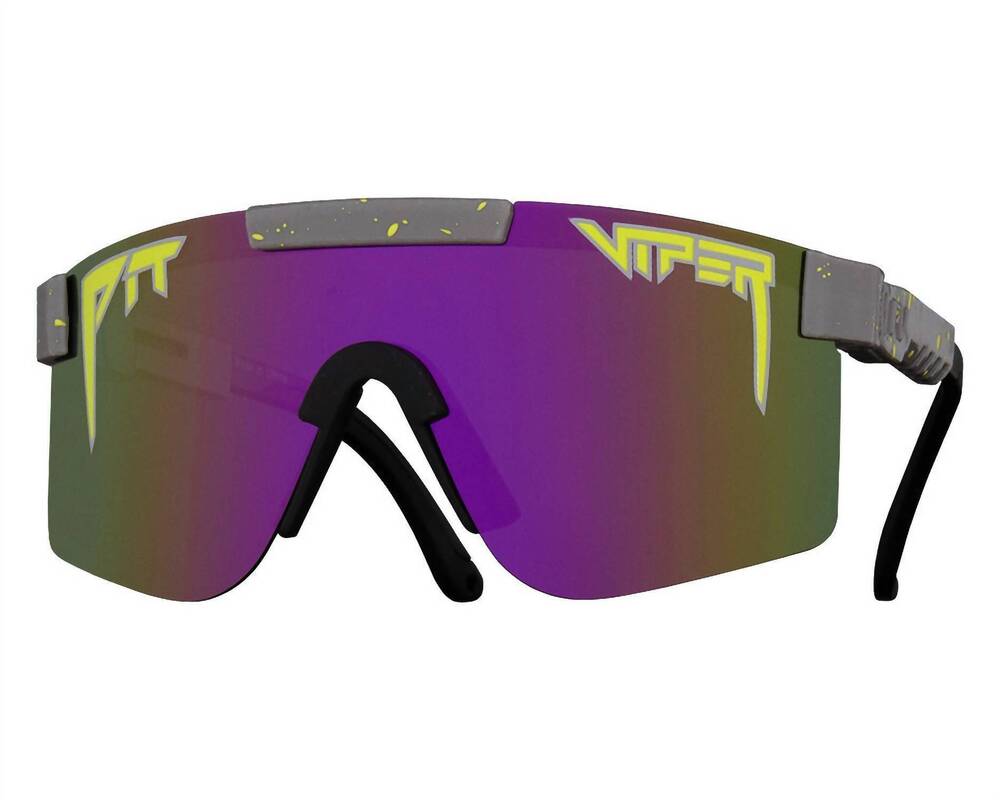 NEW PIT VIPER unisex - lightspeed single wide sunglasses in polarized gray/yello